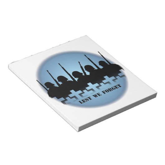 Militaire tripartiete laptop Lest We vergeten lapt Notitieblok (Schuin)