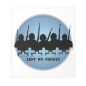 Militaire tripartiete laptop Lest We vergeten lapt Notitieblok (Voorkant)