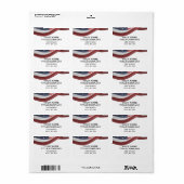MILITAIRE TROTS Gegolfde Amerikaanse bedrijfsnaam Etiket (Full Sheet)