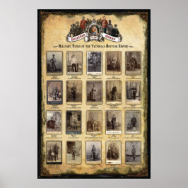 Militaire types van het Victoriaans Britse Rijk Poster