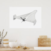 Militaire UAV met schroefaandrijving Poster (Keuken)