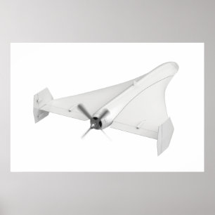 Militaire UAV met schroefaandrijving Poster