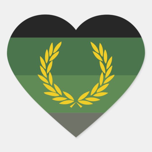 MILITAIRE UNIFORME TROTS HART STICKER (Voorkant)