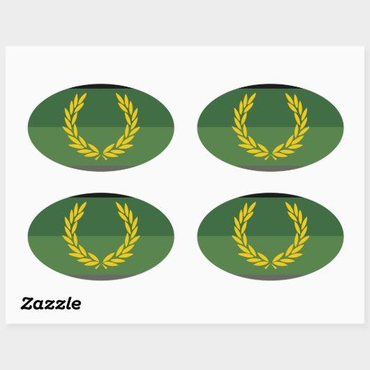 MILITAIRE UNIFORME TROTS OVALE STICKER (Vel)