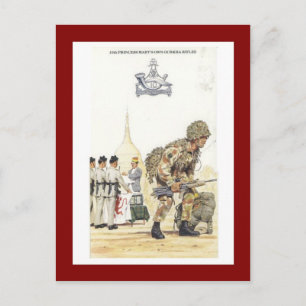  militaire uniformen, 10e Gurkha-geweren Briefkaart