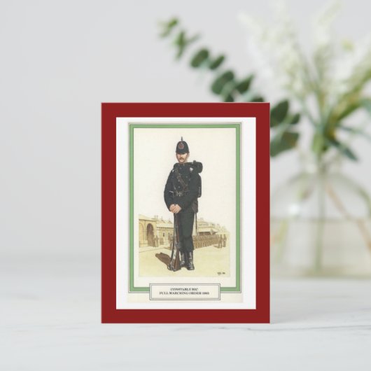  militaire uniformen, 1903, COnstable RIC Briefkaart (Staand voorkant)