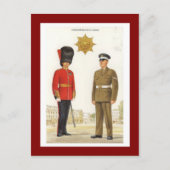 militaire uniformen, coldstream-bewakers briefkaart (Voorkant)