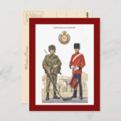 militaire uniformen, Royal Engineers Briefkaart (Voorkant / Achterkant)