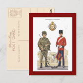 militaire uniformen, Royal Engineers Briefkaart (Voorkant / Achterkant)