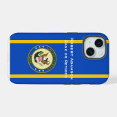 Militaire verdediging embleem personaliseren iPhone 15 case (Achterkant horizontaal)