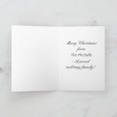 Militaire Verenigde Staten  Merry Christmas Red Feestdagen Kaart (Binnen)