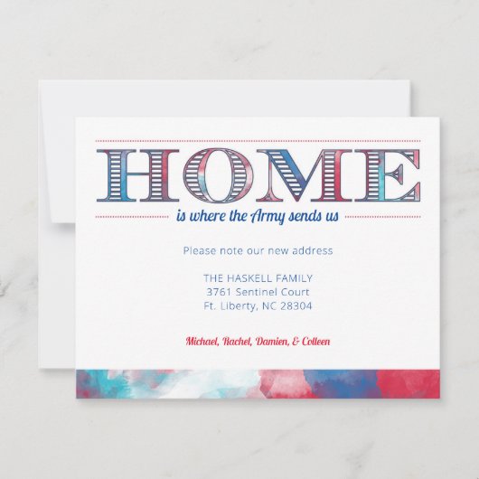 Militaire Verhuizing Aankondiging (Voorkant)