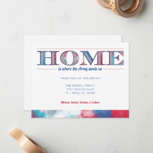 Militaire Verhuizing Aankondiging (Voorkant / Achterkant in situ)