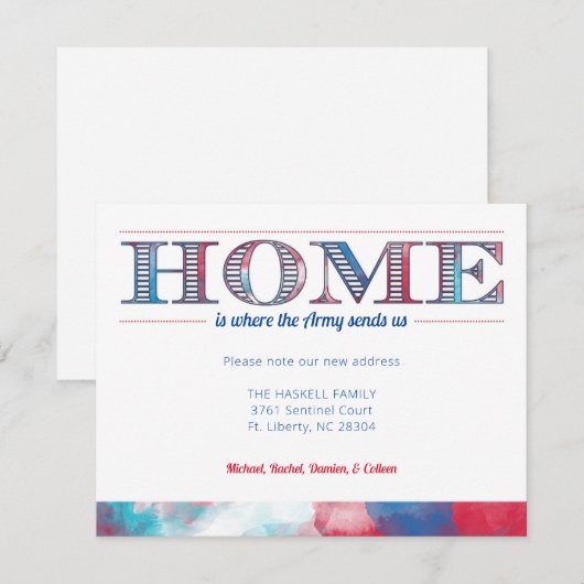 Militaire Verhuizing Aankondiging (Voorkant / Achterkant)