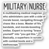 Militaire verpleegster sticker (Voorkant)