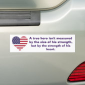 Militaire Veteraan Soldaat American Flag Hero Quot Bumpersticker (Op auto)