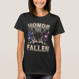 Militaire veteraan soldaat Amerikaanse vlag Trump T-shirt
