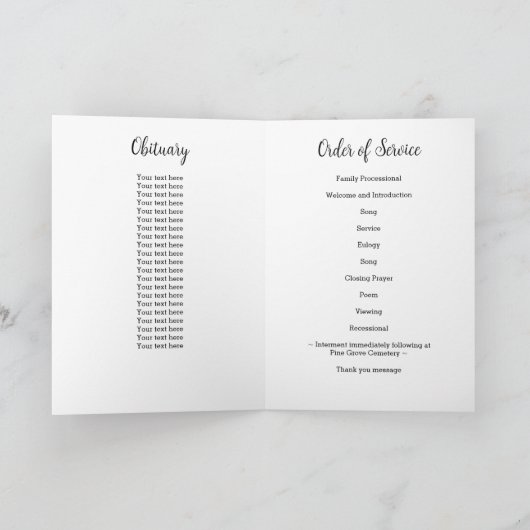 Militaire veteraan viering van het leven begrafeni programma (Binnen)