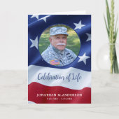 Militaire veteraan vlag viering van het leven begr kaart (Voorkant)