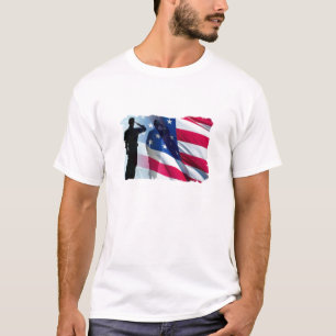 Militaire veteranen Dag Salueren de vlag T-shirt