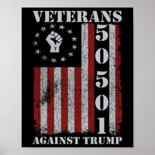 Militaire veteranen protesteren tegen Amerikaanse Poster