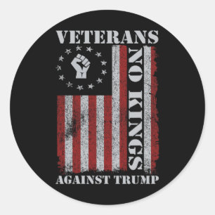 Militaire veteranen protesteren tegen Amerikaanse  Ronde Sticker