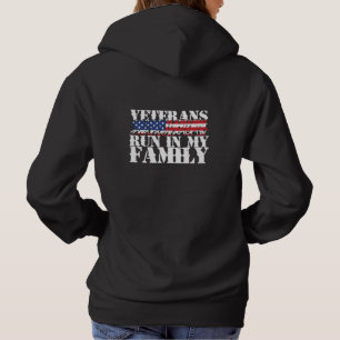Militaire veteranen rennen in mijn familie - renne hoodie