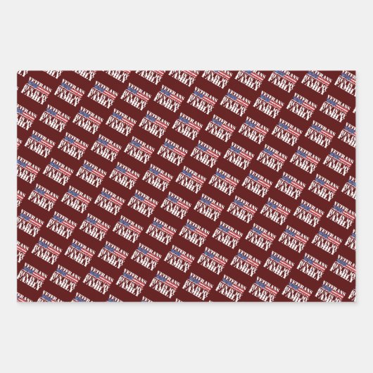 Militaire veteranen rennen in mijn familie - renne inpakpapier vel (Voorkant 3)