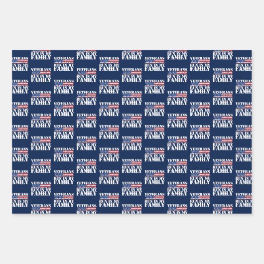 Militaire veteranen rennen in mijn familie - renne inpakpapier vel (Voorkant 2)