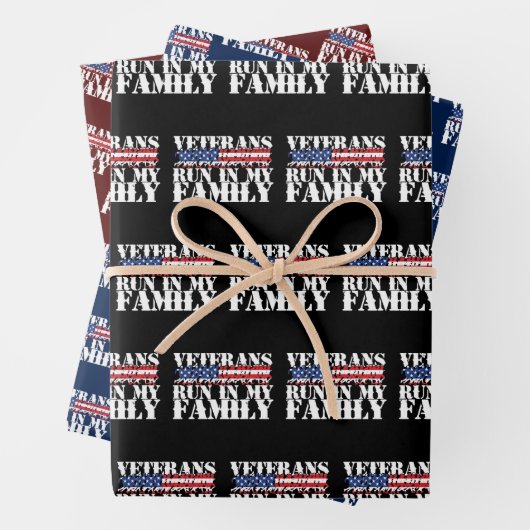 Militaire veteranen rennen in mijn familie - renne inpakpapier vel (In situ)