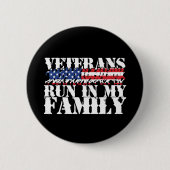 Militaire veteranen rennen in mijn familie - renne ronde button 5,7 cm (Voorkant)