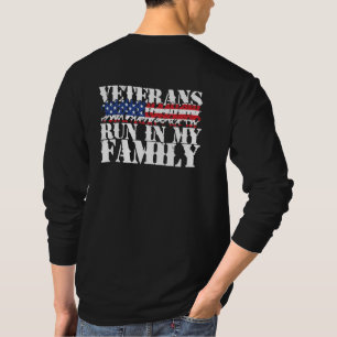 Militaire veteranen rennen in mijn familie - renne t-shirt