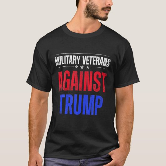 Militaire veteranen tegen Trump 2020 steunen VS E T-shirt (Voorkant)