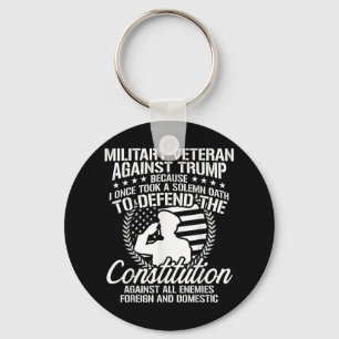 Militaire veteranen tegen Trump 2020 Verkiezingen  Sleutelhanger
