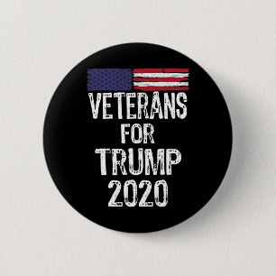 Militaire veteranen voor Trump 2020 Verkiezing Ant Ronde Button 5,7 Cm