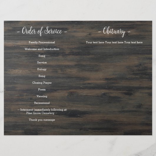 Militaire Viering Life Budget Begrafenisprogramma (Achterkant)