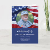 Militaire viering van het leven Amerikaanse vlag b Kaart (Voorkant)