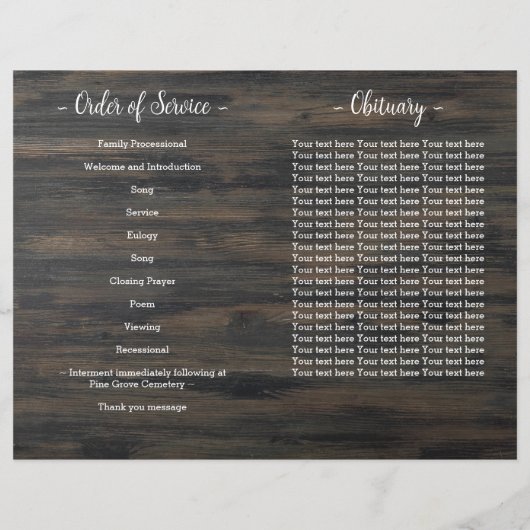 Militaire Viering van het Leven Begrafenisprogramm (Achterkant)