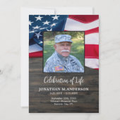 Militaire Viering van het Leven Vlag Begrafenispro Kaart (Voorkant)