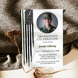 Militaire vlag, leger basisopleiding afstuderen kaart