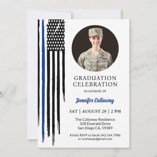 Militaire Vlag, Luchtmacht Basic Training Afstuder Kaart (Voorkant)