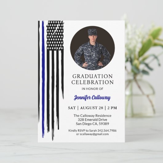 Militaire vlag, US Navy Basic Training Afstudeerce Kaart (Staand voorkant)