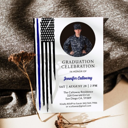 Militaire vlag, US Navy Basic Training Afstudeerce Kaart