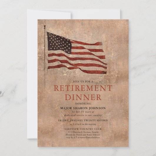  militaire vlaggenstaatpensionering kaart (Voorkant)