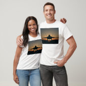 Militaire vliegtuig silhouet t-shirt (Unisex)