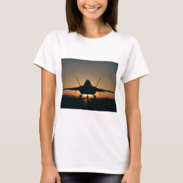Militaire vliegtuig silhouet t-shirt