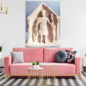 Militaire vochtige tablet gevonden in Bisley, Roma Canvas Afdruk (Insitu (Woonkamer))