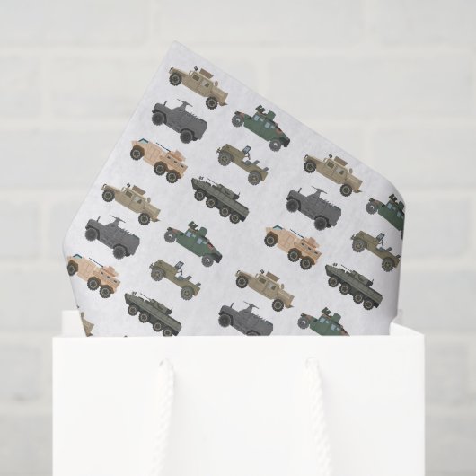 Militaire Voertuigen Tissuepapier, Tank Decoupage Tissuepapier (Cadeauzakje)