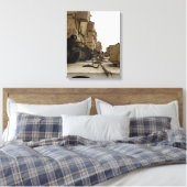 Militaire voertuigen zijn vergrendeld op een vrach canvas afdruk (Insitu (Slaapkamer))