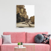 Militaire voertuigen zijn vergrendeld op een vrach canvas afdruk (Insitu (Woonkamer))